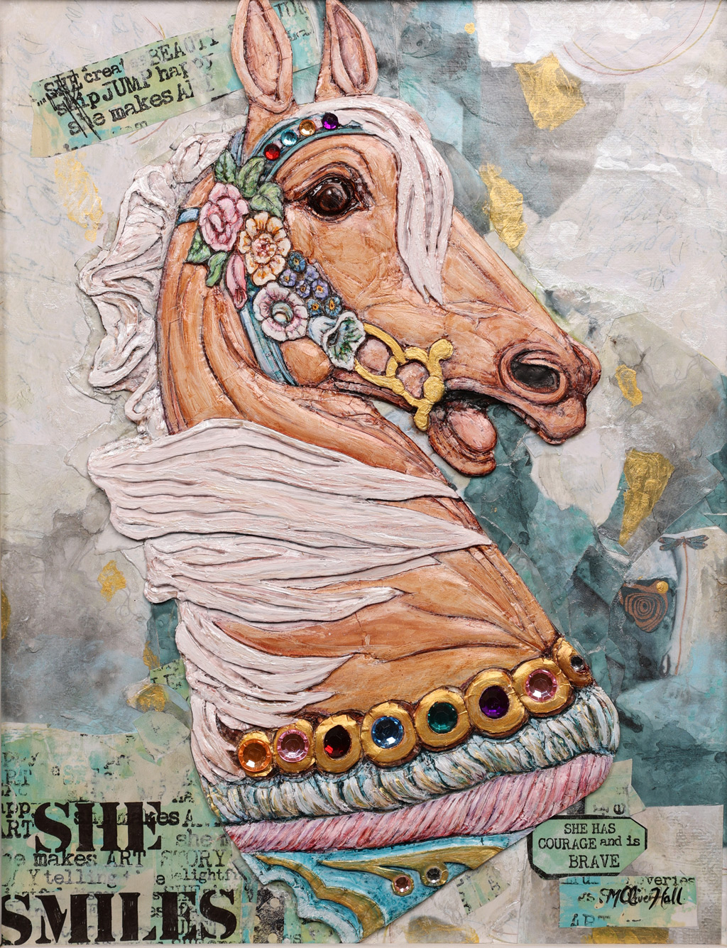 Painted Pony Series - She Smiles by Mary Oliver-Hall