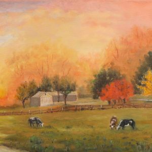 Sunset on the Farm by Vera Davis